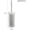 image:imagemDesign Toilet Bowl Brush and Holder  Covered Bathroom Brush  Standing Scrubber in Modern Holder  Compact Space Saving Deep Cleaning  WhiteLight Gray