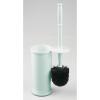 image:imagemDesign Toilet Bowl Brush and Holder  Covered Bathroom Brush  Standing Scrubber in Modern Holder  Compact Space Saving Deep Cleaning  WhiteMint Green