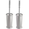 image:imagemDesign Toilet Bowl Brush and Holder  Covered Bathroom Brush  Standing Scrubber in Modern Holder  Compact Space Saving Deep Cleaning  WhiteSilver