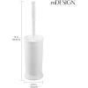 image:imagemDesign Toilet Bowl Brush and Holder  Covered Bathroom Brush  Standing Scrubber in Modern Holder  Compact Space Saving Deep Cleaning  WhiteWhite