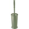 image:imagemDesign Toilet Bowl Brush and Holder  Covered Bathroom Brush  Standing Scrubber in Modern Holder  Compact Space Saving Deep Cleaning  WhiteOlive Green