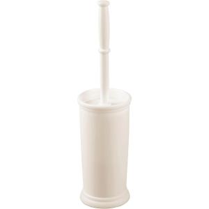 image:imagemDesign Toilet Bowl Brush and Holder  Covered Bathroom Brush  Standing Scrubber in Modern Holder  Compact Space Saving Deep Cleaning  WhiteCream