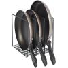 image:imagemDesign Metal Pan Organizer for Kitchen Cabinet Counter Pantry Shelf  3 Slots for Baking Sheets Muffin Pans Cutting Boards Frying Pans  Pan Organizer and Storage  Concerto Collection  BlackBlack
