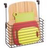 image:imagemDesign Over The Cupboard Hanging Storage Basket  Metal Bakeware Organiser and Cutting Board Holder  Excellent Kitchen Storage Solution  BronzeBronze