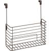 image:imagemDesign Over The Cupboard Hanging Storage Basket  Metal Bakeware Organiser and Cutting Board Holder  Excellent Kitchen Storage Solution  BronzeBronze