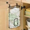 image:imagemDesign Steel Hanging Cabinet Storage Organizer Holder for Kitchen Pantry  Holds Plastic Sandwich Garbage Grocery and Trash Bags Wrap Foil Pack  Spira Collection  BlackBronze