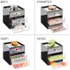image:imagemDesign Makeup Organizer Storage Station Cube with 3 Drawers for Bathroom Vanity Cabinet Countertops  Holds Lip Gloss Eyeshadow Palettes Brushes Blush Mascara  WhiteClearBlackClear