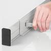 image:imagemDesign Expandable Dresser Drawer Divider with Foam Ends Drawer Divider Locks in Place Separators for Clothing and Accessories in Closet or Dresser Drawer Ligne Collection 4 Pack StoneLight Gray