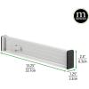 image:imagemDesign Expandable Dresser Drawer Divider with Foam Ends Drawer Divider Locks in Place Separators for Clothing and Accessories in Closet or Dresser Drawer Ligne Collection 4 Pack StoneLight Gray