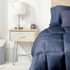 image:imagemDesign FullQueen AllSeason Down Alternative Quilted Duvet Insert or StandAlone Comforter  Plush Microfiber Fill Box Stitched  Machine Washable  Navy Blue