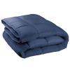 image:imagemDesign FullQueen AllSeason Down Alternative Quilted Duvet Insert or StandAlone Comforter  Plush Microfiber Fill Box Stitched  Machine Washable  Navy Blue
