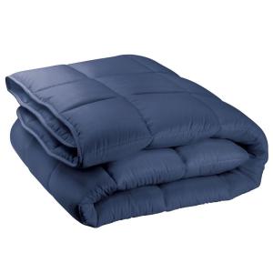 image:imagemDesign FullQueen AllSeason Down Alternative Quilted Duvet Insert or StandAlone Comforter  Plush Microfiber Fill Box Stitched  Machine Washable  Navy Blue