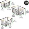image:imagemDesign Farmhouse Decor Metal Wire Pantry Home Organizer Storage Bin Basket  for Cabinets Shelves Countertops Bathroom Bedroom Kitchen Closet  Set of 3  BronzeWood Handles