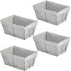 image:imagemDesign Medium Metal Farmhouse Home Storage Organizer Basket  Chicken Wire Design Fabric Liner for Kitchen Bathroom Living Room Pantry Cupboard Shelves Countertop  4 Pack  GraphiteGray