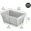 image:imagemDesign Medium Metal Farmhouse Home Storage Organizer Basket  Chicken Wire Design Fabric Liner for Kitchen Bathroom Living Room Pantry Cupboard Shelves Countertop  4 Pack  GraphiteGray