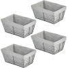 image:imagemDesign Medium Metal Farmhouse Home Storage Organizer Basket  Chicken Wire Design Fabric Liner for Kitchen Bathroom Living Room Pantry Cupboard Shelves Countertop 4 Pack  BlackGray