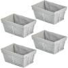 image:imagemDesign Medium Metal Farmhouse Home Storage Organizer Basket  Chicken Wire Design Fabric Liner for Kitchen Bathroom Living Room Pantry Cupboard Shelves Countertop 4 Pack  WhiteGray