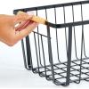 image:imagemDesign Metal Farmhouse Wire Organizer Storage Bin Basket with Handle  Rustic Container Organizers for Cabinet Shelves Counter Bathroom or Kitchen Pantry  Set of 6  Matte Black