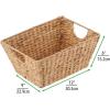 image:imagemDesign Set of 4 Wicker Storage Baskets with Handles  Storage Baskets for The Bedroom Living Room Bathroom or Hallway  Wicker Baskets for Household Items  Natural