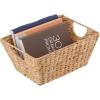 image:imagemDesign Set of 4 Wicker Storage Baskets with Handles  Storage Baskets for The Bedroom Living Room Bathroom or Hallway  Wicker Baskets for Household Items  Natural