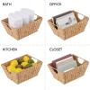 image:imagemDesign Set of 4 Wicker Storage Baskets with Handles  Storage Baskets for The Bedroom Living Room Bathroom or Hallway  Wicker Baskets for Household Items  Natural