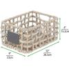 image:imagemDesign Water Hyacinth Open Weave Household Basket with Builtin Chalkboard Label for Storage in Bedroom Bathroom Office  Hold Clothes Blankets Linens Accessories  6 Pack  Gray Wash