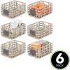 image:imagemDesign Water Hyacinth Open Weave Household Basket with Builtin Chalkboard Label for Storage in Bedroom Bathroom Office  Hold Clothes Blankets Linens Accessories  6 Pack  Gray Wash