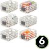 image:imagemDesign Water Hyacinth Open Weave Household Basket with Builtin Chalkboard Label for Storage in Bedroom Office  Hold Clothes Blankets Linens Accessories  6 Pack  White Wash