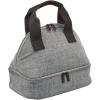 image:imagemDesign Fabric Travel Insulated Lunch Bag Tote Organizer  Perfect for Office Picnics Lunch Snacks Food Storage Cooler  WaterResistant  EasyGrip Handle  Gray