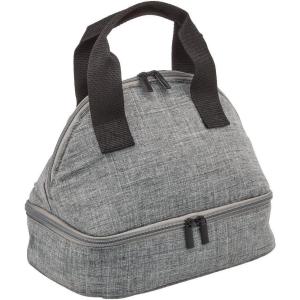 image:imagemDesign Fabric Travel Insulated Lunch Bag Tote Organizer  Perfect for Office Picnics Lunch Snacks Food Storage Cooler  WaterResistant  EasyGrip Handle  Gray