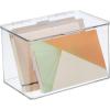 image:imagemDesign Small Plastic Home Office Storage Organizer Box Containers with Hinged Lid for Desktops  Holds Pens Pencils Sticky Notes Highlighters Staples and Supplies  Clear71 x 107 x 65 Pack of 1