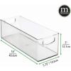 image:imagemDesign Plastic Toiletry Organizer for Bathroom  Storage Holder Bin wHandles for Vanity Drawers Dresser  Holds Hair Products Makeup Lotion Skincare and More  Ligne Collection  2 Pack Clear