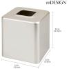 image:imagemDesign Steel Square Tissue Box Cover Modern Facial Tissue Holder for Bathroom Vanity Countertops Bedroom Dressers Night Stands Desks Office and Tables  Unity Collection  SatinSatin