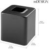 image:imagemDesign Steel Square Tissue Box Cover Modern Facial Tissue Holder for Bathroom Vanity Countertops Bedroom Dressers Night Stands Desks Office and Tables  Unity Collection  SatinBlack