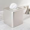 image:imagemDesign Steel Square Tissue Box Cover Modern Facial Tissue Holder for Bathroom Vanity Countertops Bedroom Dressers Night Stands Desks Office and Tables  Unity Collection  SatinSatin
