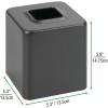 image:imagemDesign Steel Square Tissue Box Cover Modern Facial Tissue Holder for Bathroom Vanity Countertops Bedroom Dressers Night Stands Desks Office and Tables  Unity Collection  SatinGraphite