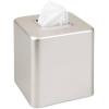 image:imagemDesign Steel Square Tissue Box Cover Modern Facial Tissue Holder for Bathroom Vanity Countertops Bedroom Dressers Night Stands Desks Office and Tables  Unity Collection  SatinSatin