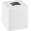 image:imagemDesign Steel Square Tissue Box Cover Modern Facial Tissue Holder for Bathroom Vanity Countertops Bedroom Dressers Night Stands Desks Office and Tables  Unity Collection  SatinWhite
