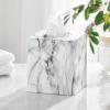 image:imagemDesign Steel Square Tissue Box Cover Modern Facial Tissue Holder for Bathroom Vanity Countertops Bedroom Dressers Night Stands Desks Office and Tables  Unity Collection  SatinMarble