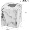 image:imagemDesign Steel Square Tissue Box Cover Modern Facial Tissue Holder for Bathroom Vanity Countertops Bedroom Dressers Night Stands Desks Office and Tables  Unity Collection  SatinMarble