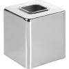 image:imagemDesign Steel Square Tissue Box Cover Modern Facial Tissue Holder for Bathroom Vanity Countertops Bedroom Dressers Night Stands Desks Office and Tables  Unity Collection  SatinChrome
