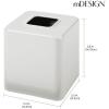 image:imagemDesign Steel Square Tissue Box Cover Modern Facial Tissue Holder for Bathroom Vanity Countertops Bedroom Dressers Night Stands Desks Office and Tables  Unity Collection  SatinLight Gray