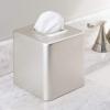 image:imagemDesign Steel Square Tissue Box Cover Modern Facial Tissue Holder for Bathroom Vanity Countertops Bedroom Dressers Night Stands Desks Office and Tables  Unity Collection  SatinSatin