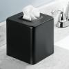 image:imagemDesign Steel Square Tissue Box Cover Modern Facial Tissue Holder for Bathroom Vanity Countertops Bedroom Dressers Night Stands Desks Office and Tables  Unity Collection  SatinBlack