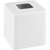 image:imagemDesign Steel Square Tissue Box Cover Modern Facial Tissue Holder for Bathroom Vanity Countertops Bedroom Dressers Night Stands Desks Office and Tables  Unity Collection  SatinWhite