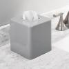 image:imagemDesign Steel Square Tissue Box Cover Modern Facial Tissue Holder for Bathroom Vanity Countertops Bedroom Dressers Night Stands Desks Office and Tables  Unity Collection  SatinGray