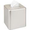 image:imagemDesign Steel Square Tissue Box Cover Modern Facial Tissue Holder for Bathroom Vanity Countertops Bedroom Dressers Night Stands Desks Office and Tables  Unity Collection  SatinSatin