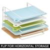 image:imagemDesign Pot Lid and Pan Rack  Metal Wire Rack for Cabinets Pantries or Kitchen Surfaces  Freestanding Pan Stand with 5 Slots for Pans Pots Lids and Crockery  Dark GreyWhite