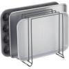 image:imagemDesign Pot Lid and Pan Rack  Metal Wire Rack for Cabinets Pantries or Kitchen Surfaces  Freestanding Pan Stand with 5 Slots for Pans Pots Lids and Crockery  Dark GreyGraphite Gray