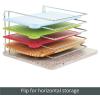 image:imagemDesign Pot Lid and Pan Rack  Metal Wire Rack for Cabinets Pantries or Kitchen Surfaces  Freestanding Pan Stand with 5 Slots for Pans Pots Lids and Crockery  Dark GreyChrome
